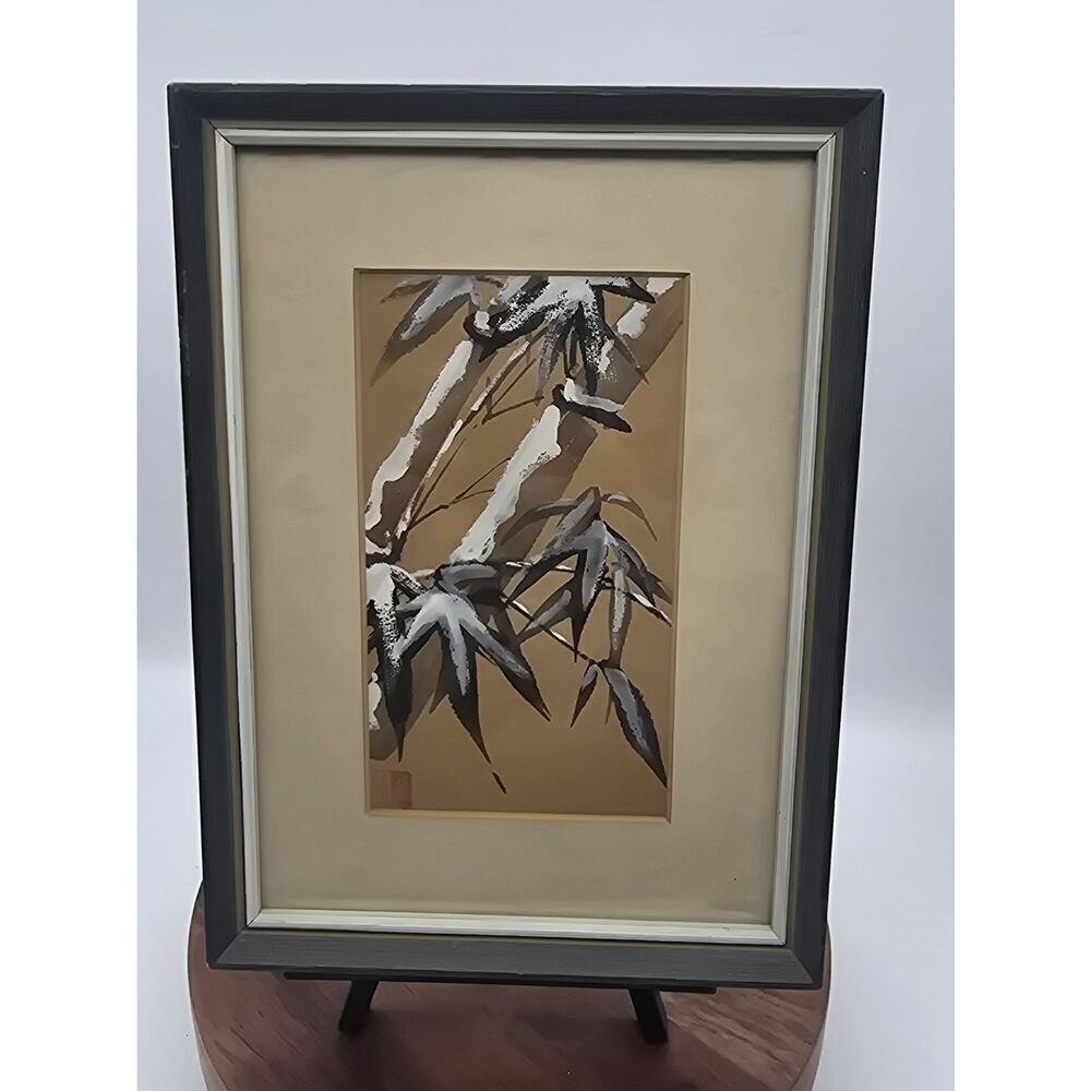 Vintage Original Chinese Brush Painting Bamboo Art